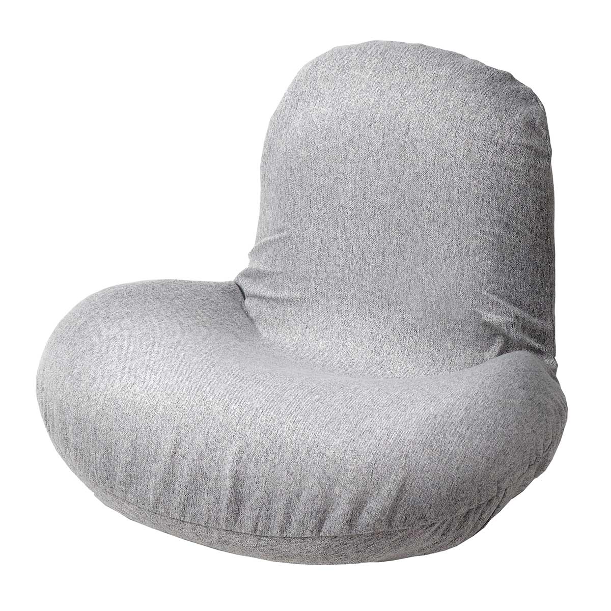 座椅子 コンパクト 折りたたみ ( 座いす 座イス チェア フロアチェア 1人掛け ウレタン ファブリック 背もたれ 腰痛 おしゃれ へたりにくい クッション 北欧風 シンプル ) 【グレー】 グレー