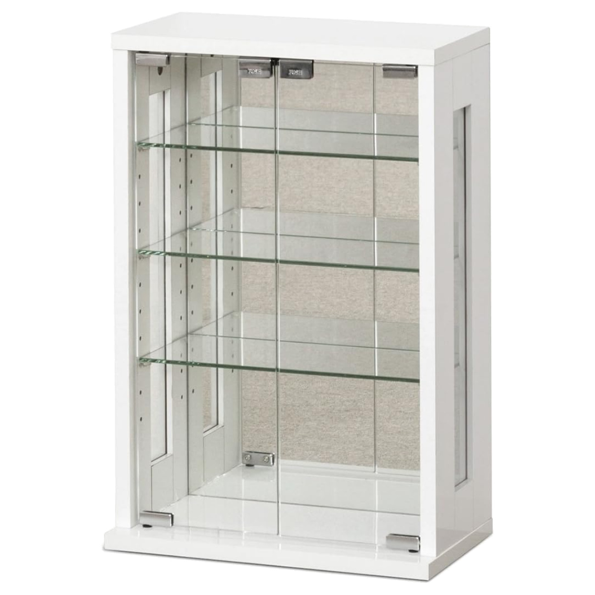 ホワイト 飾り棚 ガラスケース ディスプレイ 285200lh-wh.jpg