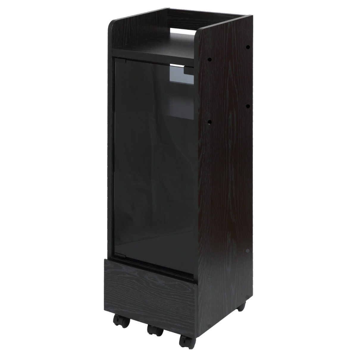 ゲーム機ラック 幅32cm スリム キャスター付き ( ゲーム機収納 ラック 棚 充電スタンド PS5対応 ゲームラック ゲーミング ゲーム機 ブラウン ブラック 引出し すき間 ) 【ブラック】 ブラック