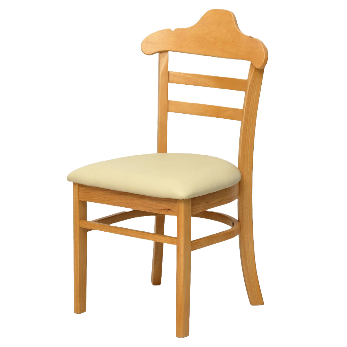 ダイニングチェア 座面高43cm 2脚セット ハング 木製 ( チェア ダイニング 天然木 イス 椅子 食卓椅子 肘なし アームレス 完成品 いす 食卓 リビング リビングチェア シンプル 木製チェア 座面 ウレタン 背もたれ ハンガー形状 ) 【ナチュラル】 ナチュラル