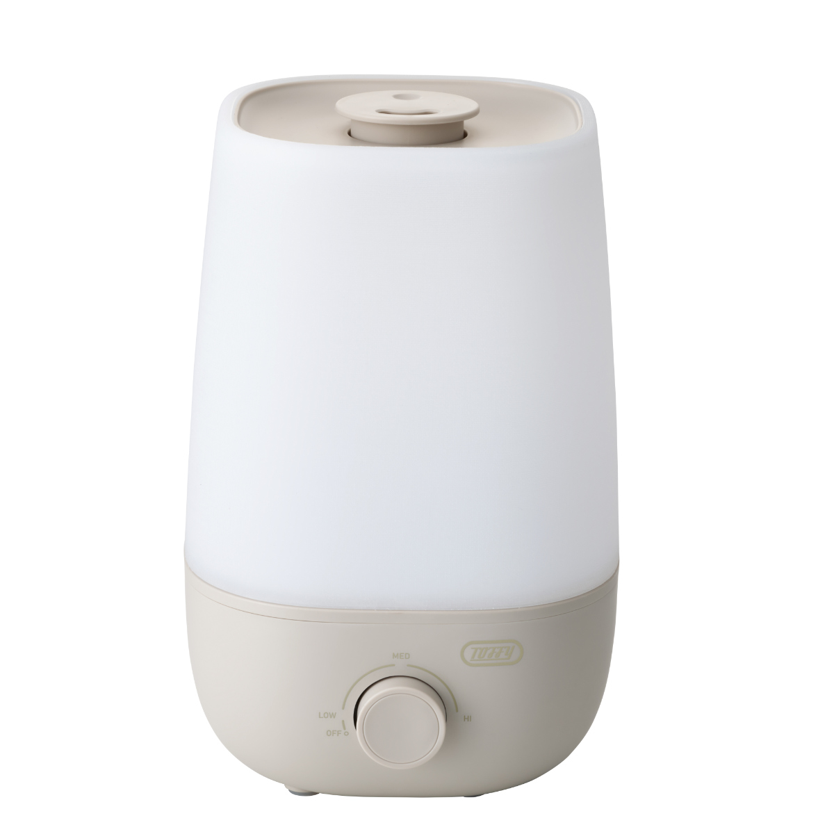 加湿器 2L アロマ加湿器 3段階調整可能 Toffy ( 超音波 ミスト 卓上 2リットル 上から給水 LEDライト付き 加湿 かわいい インテリア コンパクト エッセンシャルオイル アロマウォーター ACアダプター くすみカラー おしゃれ ) 【グレージュ】 グレージュ