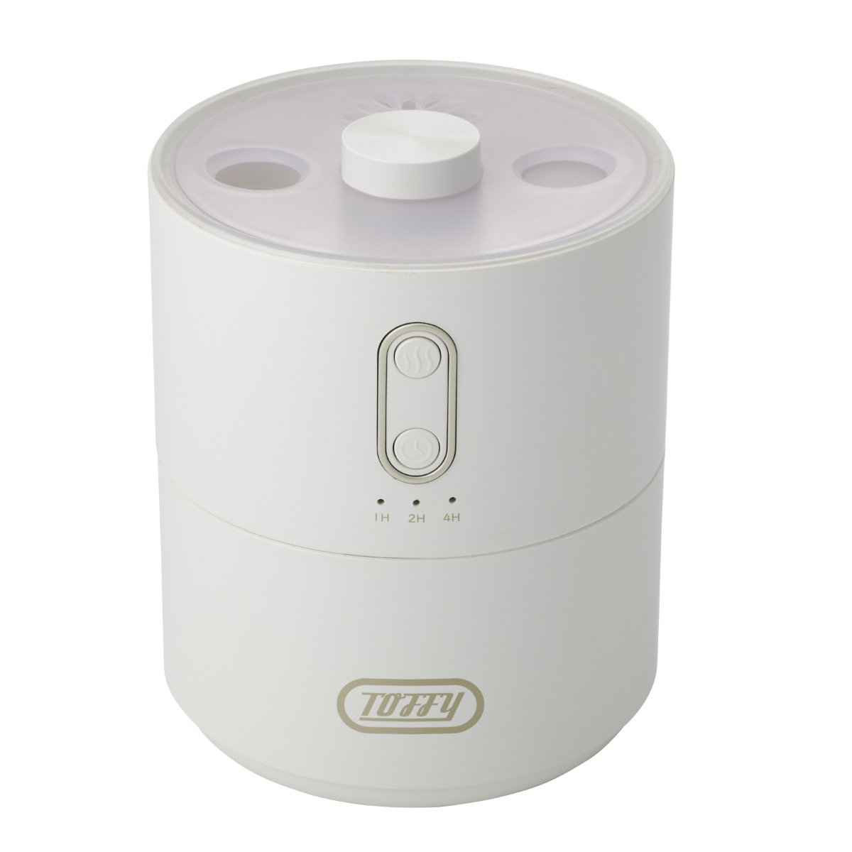 加湿器 450ml ふわふわリング 連続モード Toffy ( 超音波 ミスト 小型 卓上 LEDライト付き 加湿 かわいい インテリア コンパクト タイマー付き USB くすみカラー おしゃれ デスク 癒し ) 【パンナホワイト】 パンナホワイト