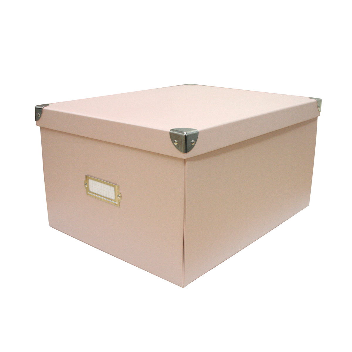 収納ボックス roomonize マジックボックス XL ふた付き 幅31×奥行40×高さ21cm ( 収納 ボックス 箱 紙 紙製 パルプ フタ付き 小物収納 小物入れ ケース ストック 積み重ね 金属 金具付き 丈夫 折りたたみ 整理整頓 片付け ) 【ピンク】 ピンク