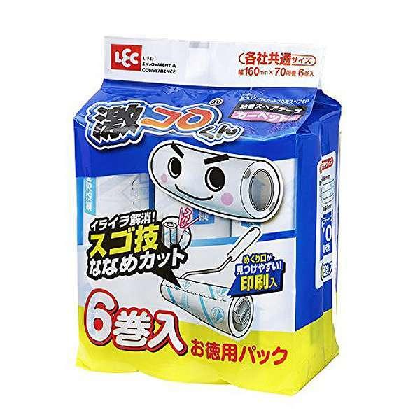 dショッピング |激コロくん スゴ技カット 70周 スペア 6個入り （ ななめカット カーペットクリーナー 粘着クリーナー 掃除 リビング ） |  カテゴリ：お掃除グッズ その他の販売できる商品 | リビングート (093258380)|ドコモの通販サイト