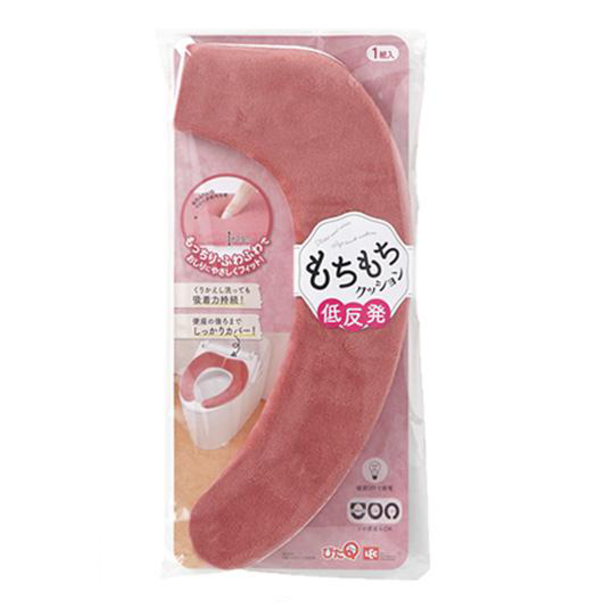 吸着便座シート ぴたQ吸着便座シート 吸着 便座シート 低反発 ピンク ( 便座カバー 共通 ふわふわ もちもち 便座 クッション 吸着シート トイレ 柔らかい 厚い 置くだけ 節電 ずれない トイレタリー 単品 繰り返し使える 洗濯OK ) 【ピンク】 ピンク