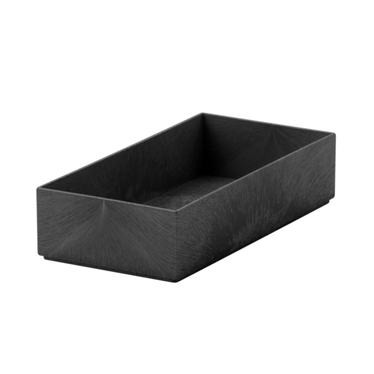 収納ボックス S2412 浅型 インナーケース 同色3個セット タイディアップボックス ( 幅12×奥行24.1×高さ5.5cm 小物入れ 収納 仕切り カラーボックス オープンラック 積み重ね 文房具 キッチン 小物ケース 整理整頓 ) 【ブラック】 ブラック