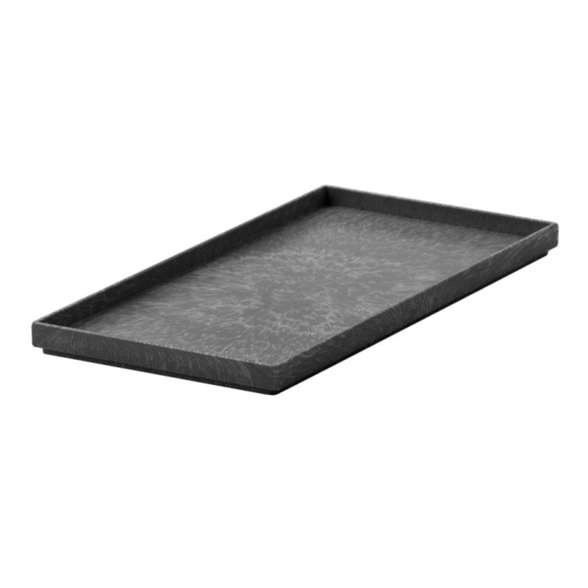 トレー タイディアップボックス T2412 インナートレー ( 幅12×奥行24.1×高さ1.4cm 収納トレー トレイ 小物入れ 積み重ね オープンシェルフ オープンラック 文房具 キッチン デスク周り 小物 ふた 蓋 整理整頓 一時置き 卓上 ) 【ブラック】 ブラック