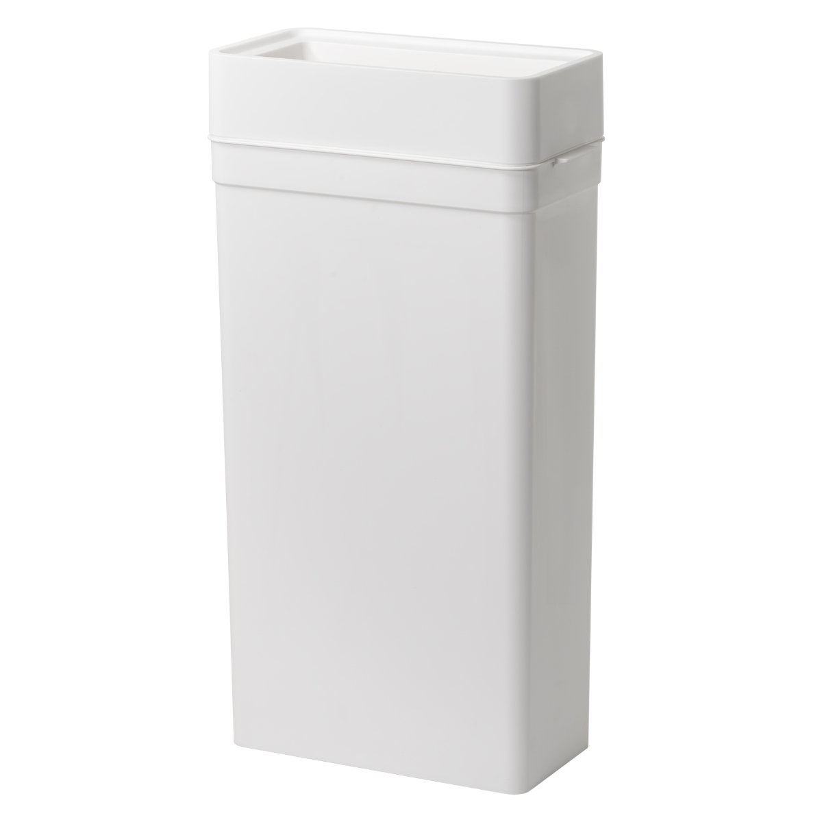 ゴミ箱 25L マルチパーパスビン ( ごみ箱 25リットル オープンタイプ スリム 隙間 17cm 分別 キッチン リビング 袋止め付き ゴミ袋が見えない シンプル 角型 日本製 ) 【ホワイト】 ホワイト