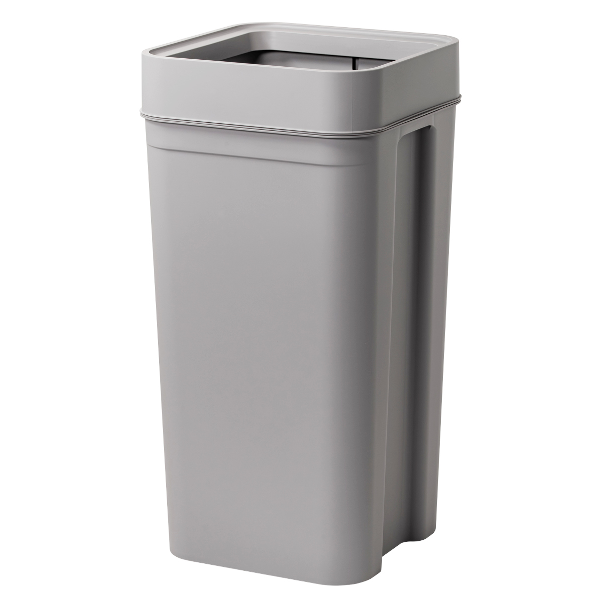 ゴミ箱 45L マルチパーパスビン ( ごみ箱 45リットル オープンタイプ 大容量 角型 分別 キッチン リビング 袋止め付き ゴミ袋が見えない シンプル 日本製 ) 【グレー】 グレー