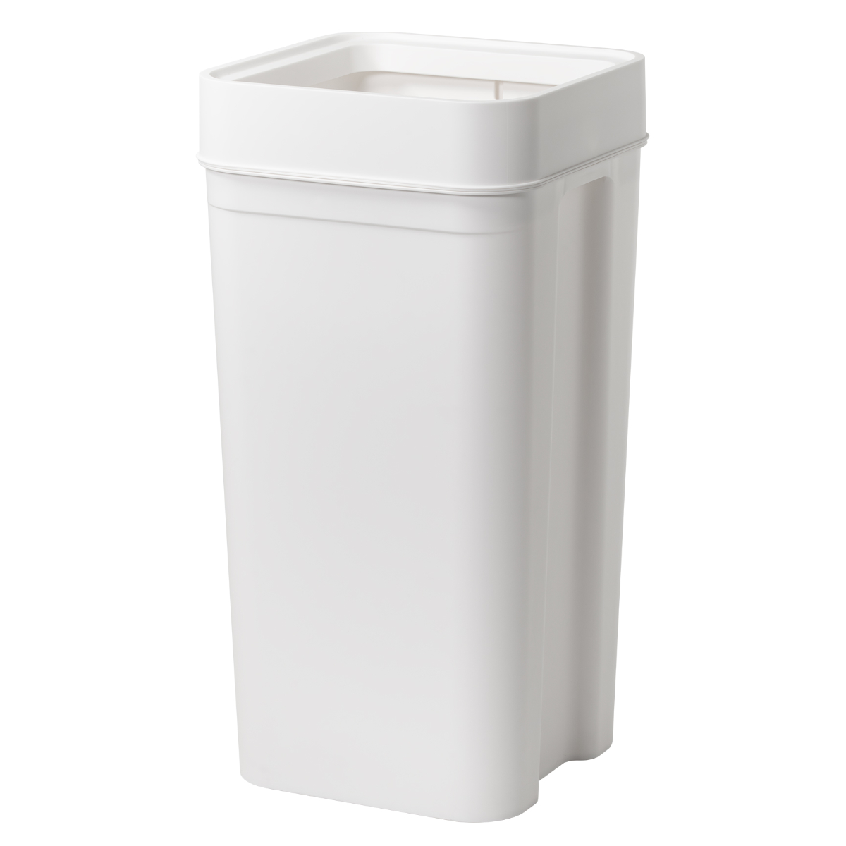 ゴミ箱 45L マルチパーパスビン ( ごみ箱 45リットル オープンタイプ 大容量 角型 分別 キッチン リビング 袋止め付き ゴミ袋が見えない シンプル 日本製 ) 【ホワイト】 ホワイト