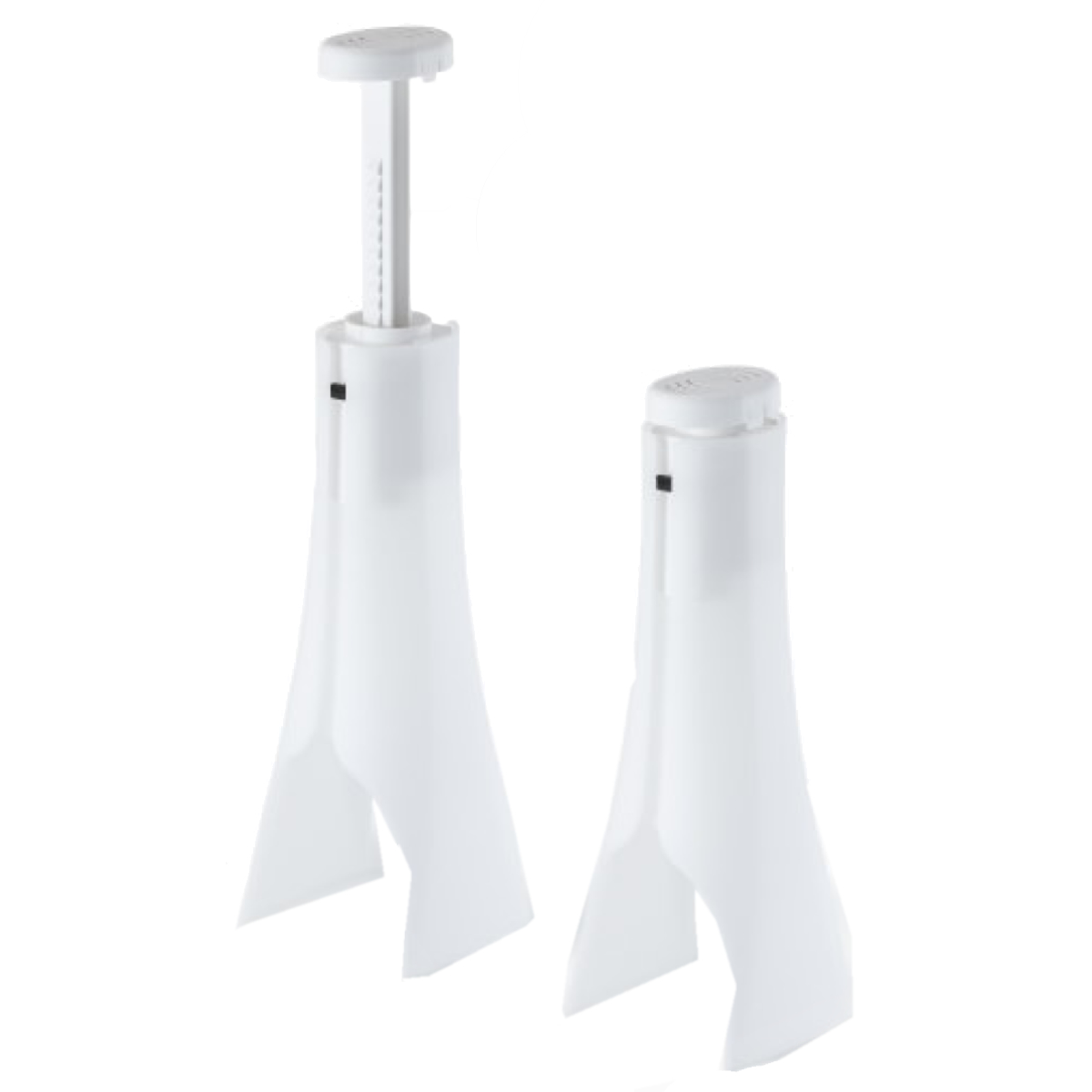 ブーツホルダー スペースセーバー 1足分 2個入り ( ブーツキーパー ブーツスタンド シューキーパー ブーツ 2個 靴 収納 省スペース 伸縮 ショート ロング 脱臭剤付き 脱臭 消臭 逆さ 靴箱 玄関 靴収納 シューズ )