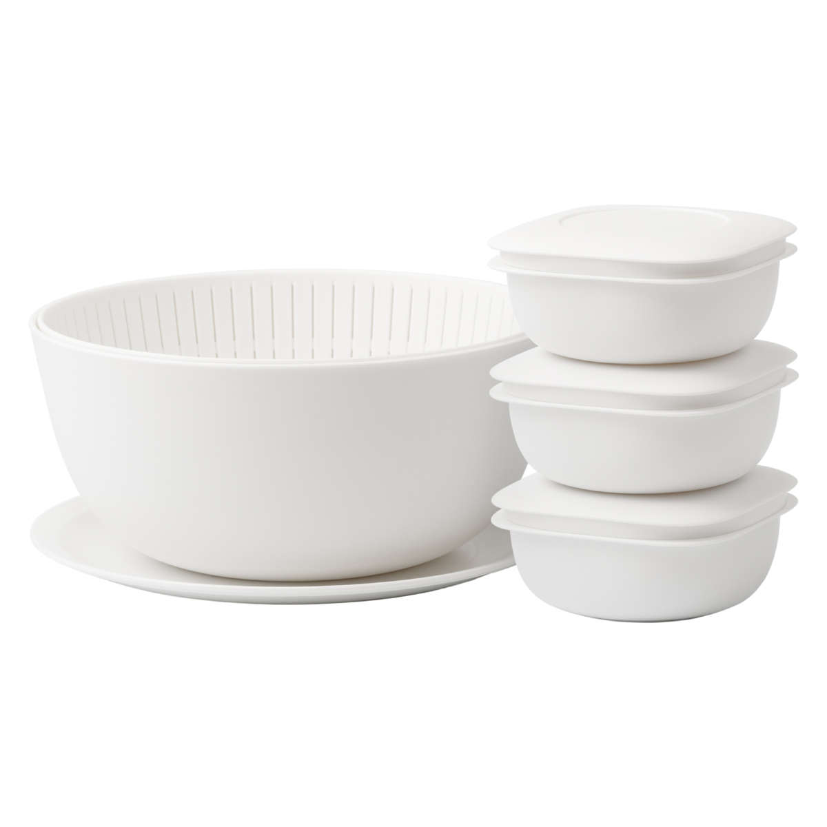 冷凍ご飯容器 ボウル ザル セット 米とぎにも使える ザルとボウル プレート&蒸気であたためる 冷凍ごはん容器 3個組 保存容器 ( ライクイット 米とぎボウル ごはん容器 like-it 冷凍 蒸し器 日本製 レンジ対応 食洗機対応 )