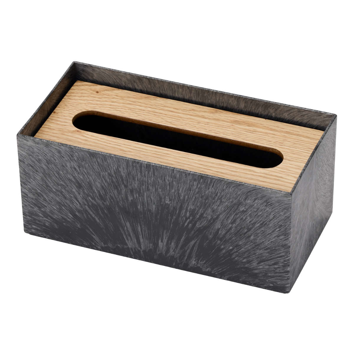 ティッシュボックス リバーシブル木蓋 Like-it ティッシュケース ( 木製 クリア プラスチック ライクイット おしゃれ インテリア ティッシュ ボックス リビング 洗面 キッチン 寝室 リバーシブル 透明 ) 【ブラック】 ブラック