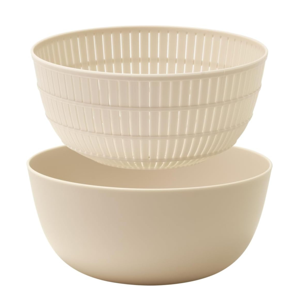 米研ぎボウル ザル ライクイット 電子レンジ対応 食洗機対応 日本製 米とぎにも使えるザルとボウル ( like-it 米研ぎザル 米とぎ セット 米研ぎ用ボウル 米研ぎボール 水切りザル 水切りボウル ) 【ベージュ】 ベージュ