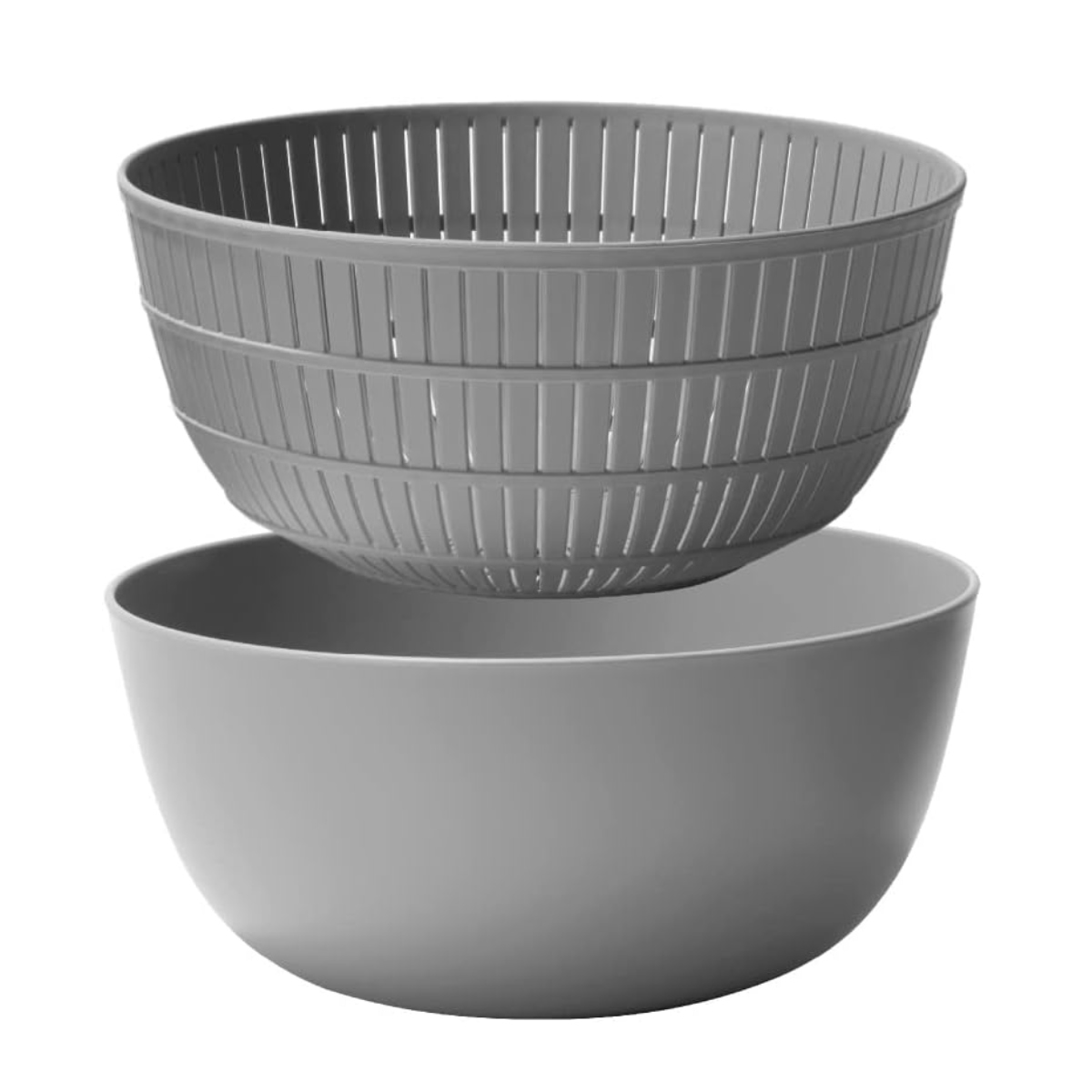 米研ぎボウル ザル ライクイット 電子レンジ対応 食洗機対応 日本製 米とぎにも使えるザルとボウル ( like-it 米研ぎザル 米とぎ セット 米研ぎ用ボウル 米研ぎボール 水切りザル 水切りボウル ) 【グレー】 グレー