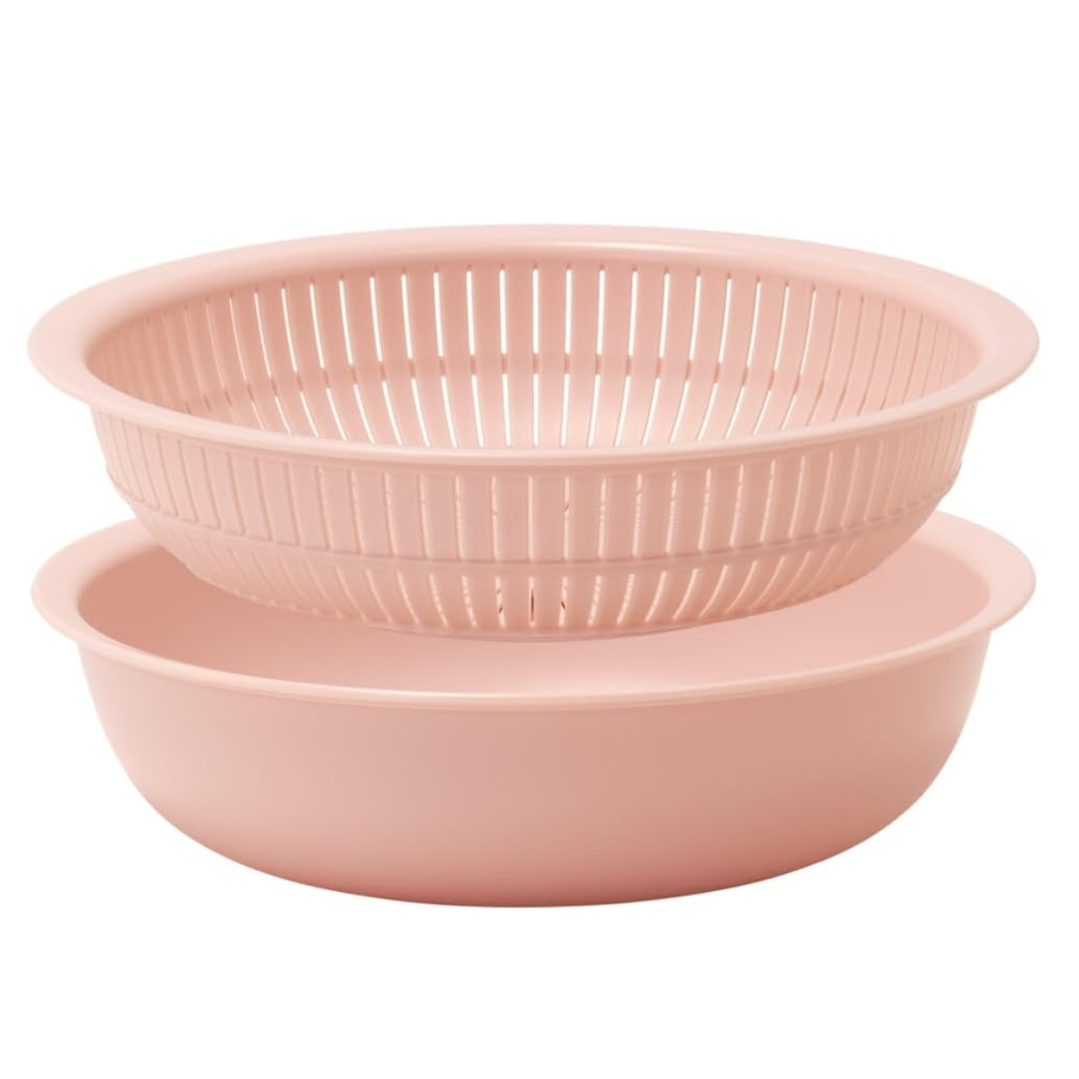 米研ぎボウル ザル 浅型 ライクイット 電子レンジ対応 食洗機対応 日本製 米とぎにも使えるザルとボウル LBK-02 ( like-it 米研ぎザル 米とぎ セット 米研ぎ用ボウル 米研ぎボール 水切りザル 水切りボウル ) 【ピンク】 ピンク