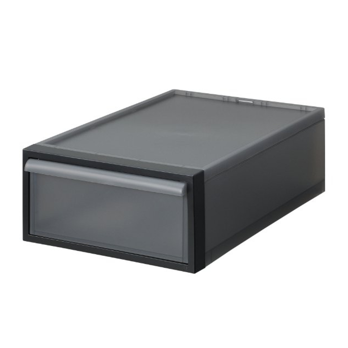 収納ケース 引き出しタイプ クローゼット収納 高さ16.1cm 日本製 同色4個セット ( 収納 衣装ケース 収納ボックス 衣類収納 プラスチック 押入れ収納 スタッキング 積み重ね プラスチック製 衣類ケース 引き出し ) 【ブラック】 ブラック