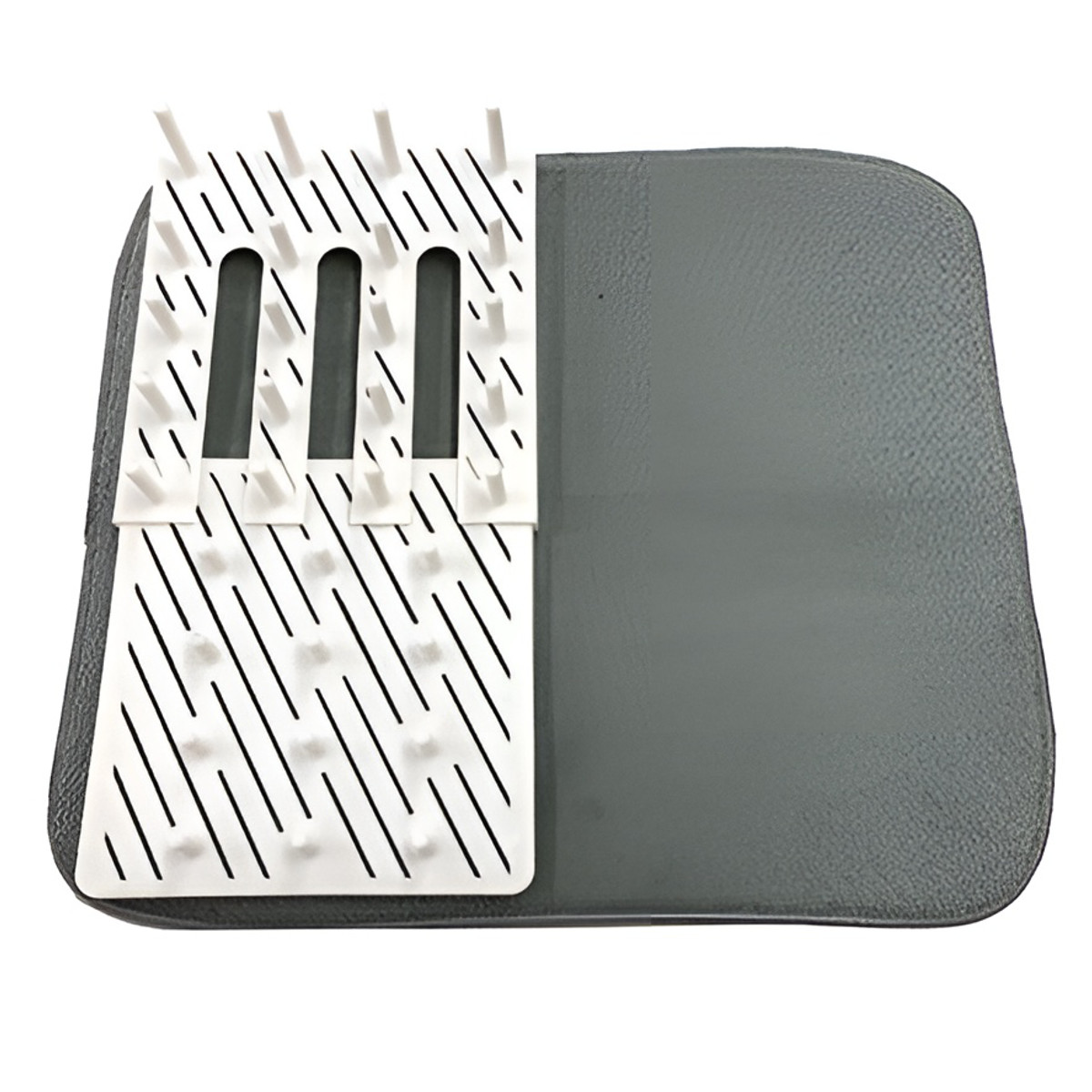 水切りマット 水切りラック 伸縮式 プレートスタンド&吸水マット ( マット 水切りバスケット 水切りかご 水切りカゴ 皿立て 伸縮 セパレート ディッシュラック 吸水マット 水切り 食器 皿 立てられる シンク横 おしゃれ )