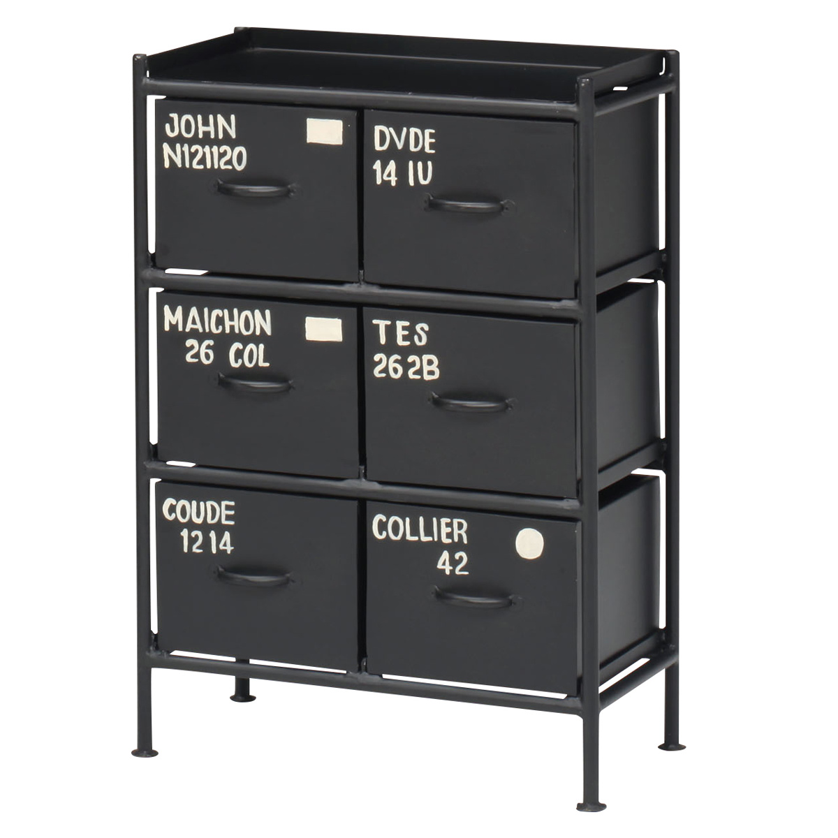 縦型６杯引出メッシュチェスト ヴィンテージ調スチールチェスト（425） 縦型6杯引出メッシュチェスト ヴィンテージ調スチールチェスト（425）