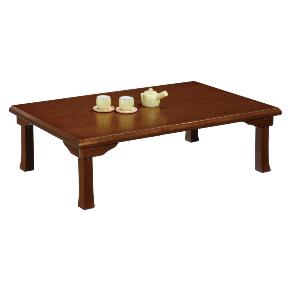 ローテーブル 幅120×奥行75×高さ34cm 折脚座卓 陸奥2 ( 座卓 テーブル 折りたたみ 脚 机 センターテーブル 和 和室 折れ脚 木製 天然木 長方形 座敷机 リビングテーブル 和モダン 折り畳み ちゃぶ台 )