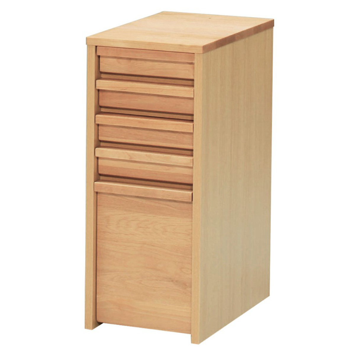 チェスト 幅30cm 学習机 トライA専用 ( サイドチェスト デスク横 引き出し 5段 トレー 収納 木製 天然木 リビング スリム コンパクト 完成品 整理 整頓 学習教材 デスク サイド スリムチェスト おしゃれ デスクワゴン )