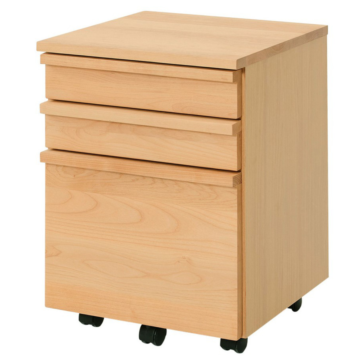 デスクワゴン 幅42cm 3段 キャスター付 トライA ( ワゴン サイドワゴン 引き出し 収納 デスク横 デスク下 サイドチェスト フルオープン 完成品 脇机 キャビネット サイドキャビネット 書類整理 おしゃれ ランドセル置き )