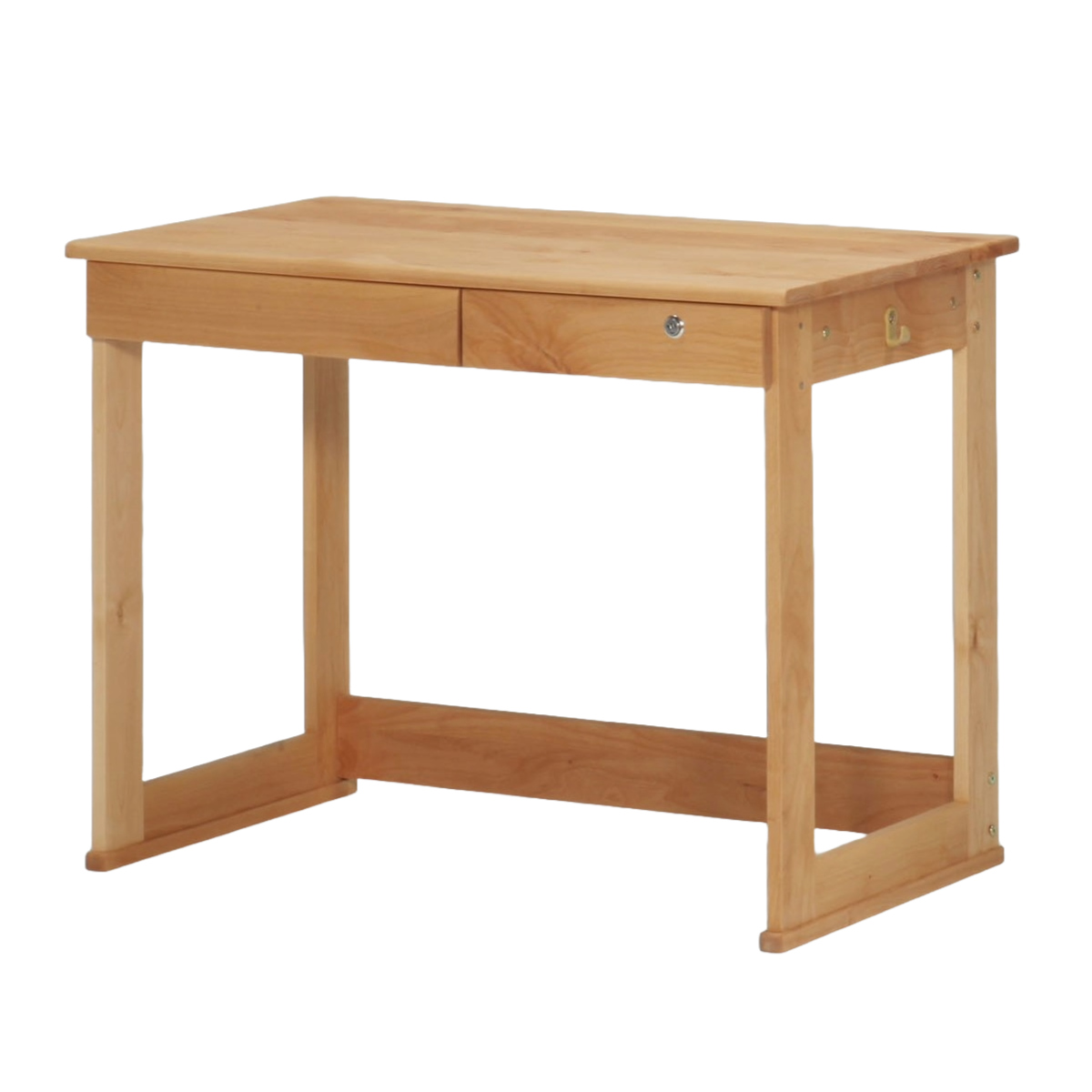 学習机 シンプル 幅100cm 奥行55cm 引出し付 フォレスト ( デスク 学習デスク 机 勉強机 木製 天然木 引き出し A3 A4 リビング学習 パソコンデスク ワークデスク リビングデスク 書斎 木製デスク シンプルデスク PCデスク )