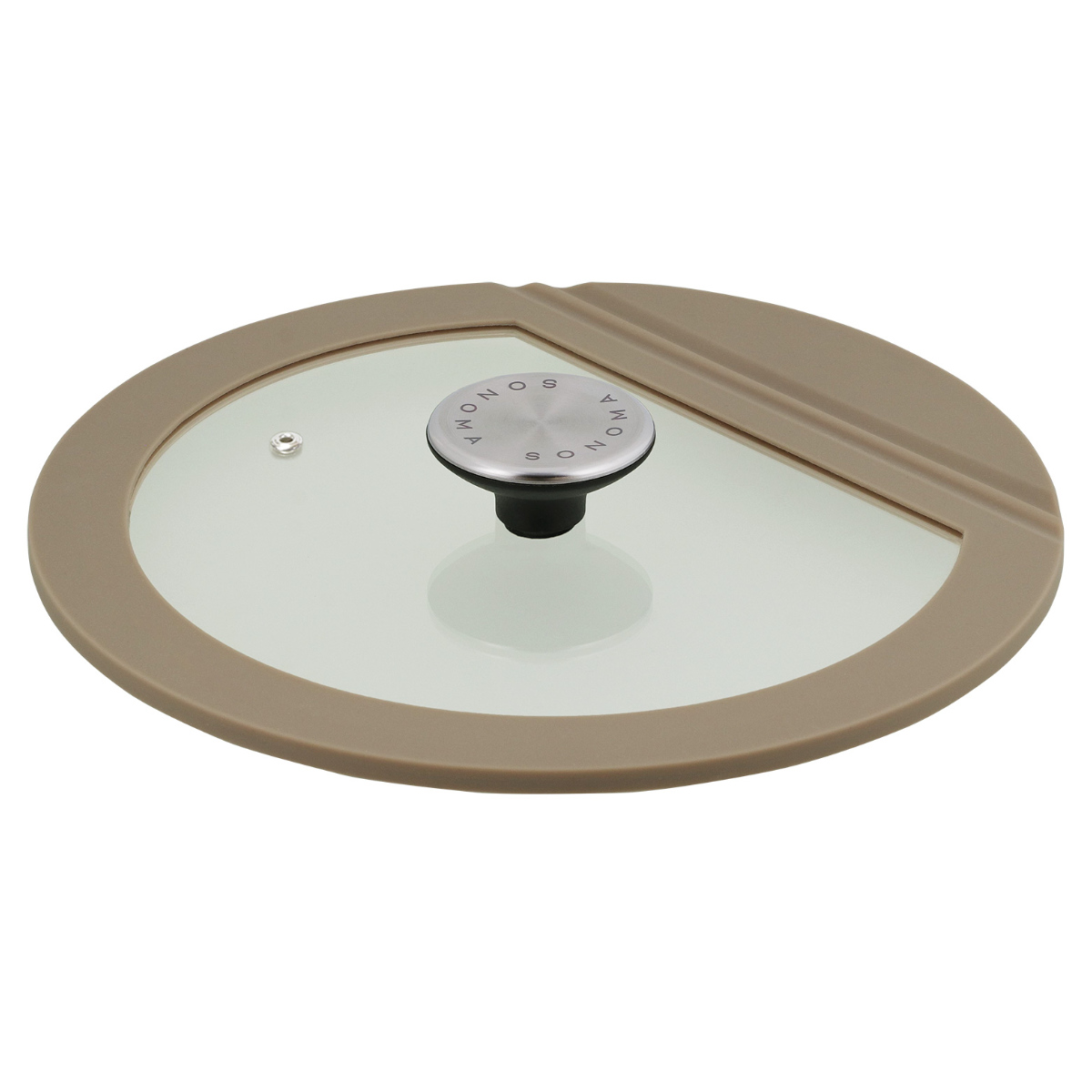 フライパン 蓋 24cm用 ガラス蓋 SONOMA 鍋蓋 ( ふた 鍋ふた 専用ガラス蓋 窓付き フタ 鍋用 ガラスふた 蒸気穴付き 調理器具 グレージュ 24センチ ソノマ 中身が見える 料理ブタ おしゃれ キッチンツール ガラス 調理蓋 )