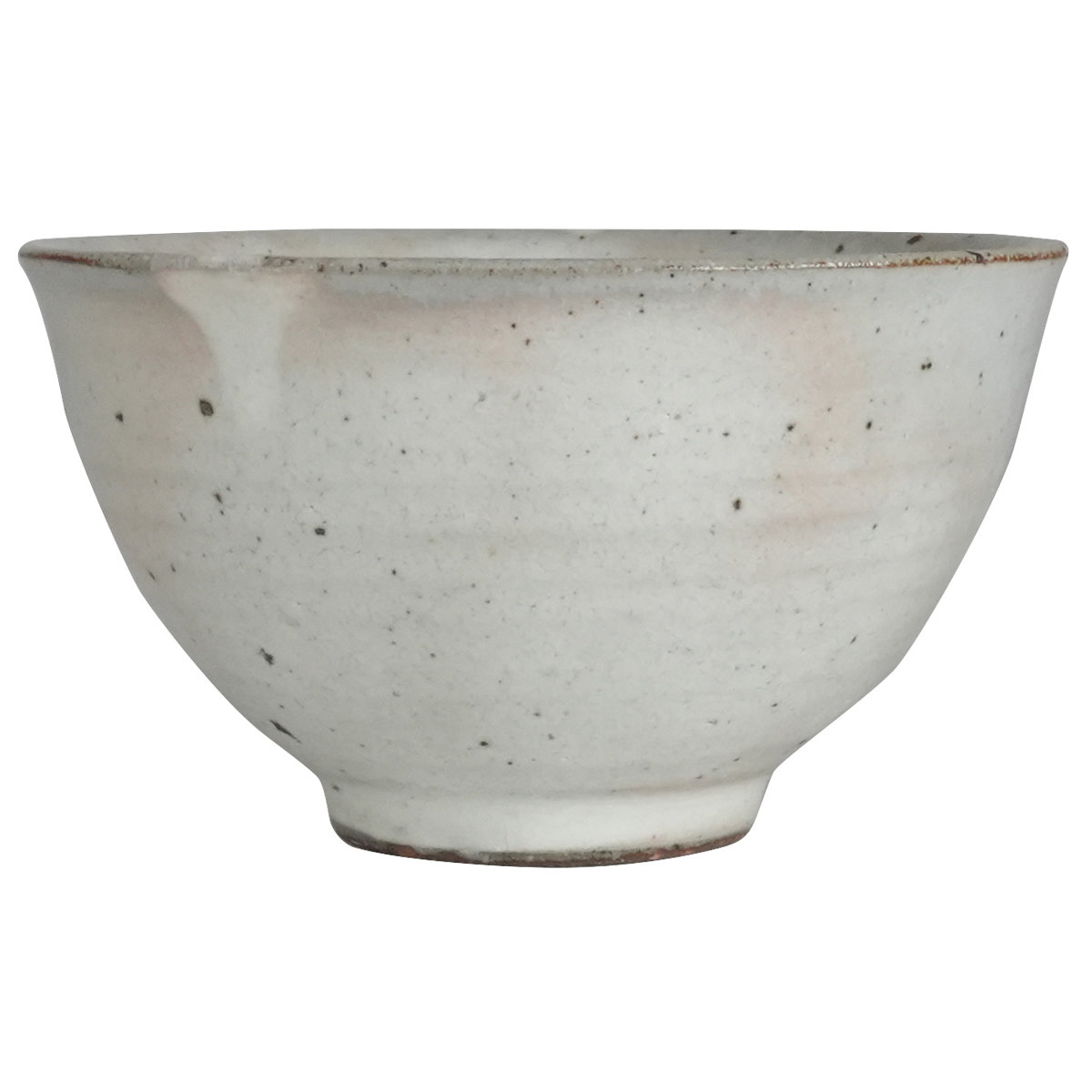 茶碗 SALIU 飯碗 大 ( 陶器 お茶碗 ごはん茶碗 日本製 食器 おしゃれ シンプル モダン 和モダン 粉引き 黒柿釉 ) 【粉引き】 粉引き