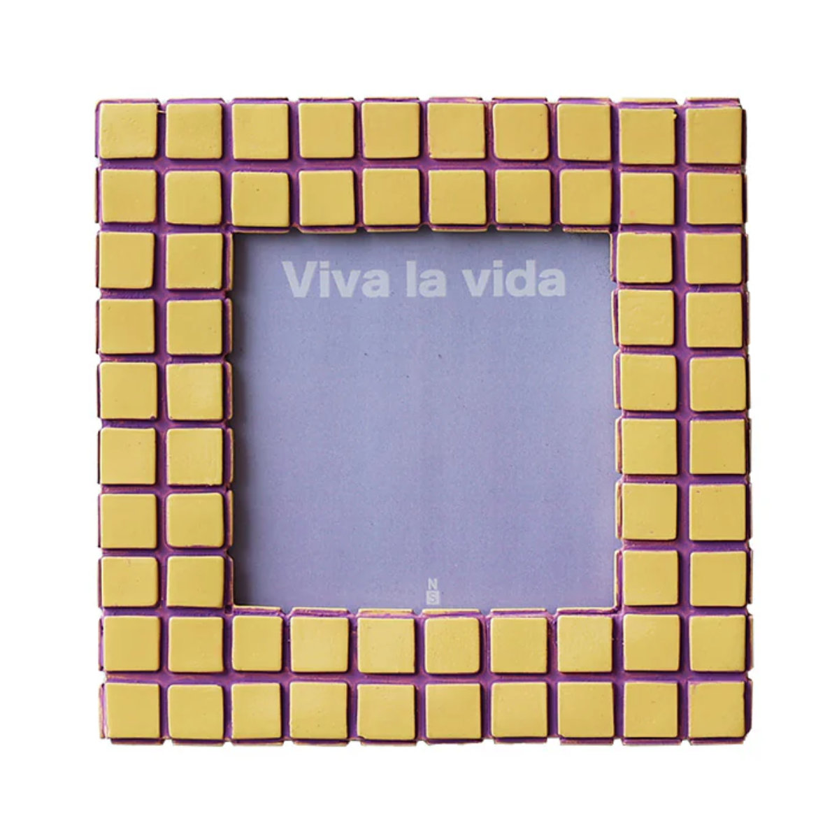 フォトフレーム MEX-03 スクエア セラミック ( 写真立て フォトスタンド おしゃれ タイル風 ましかく 置き型 壁掛け 正方形 写真フレーム 写真入れ インテリア 雑貨 フォト 写真 飾る 壁 ニッチ 玄関 トイレ 小物 ) 【イエロー】 イエロー