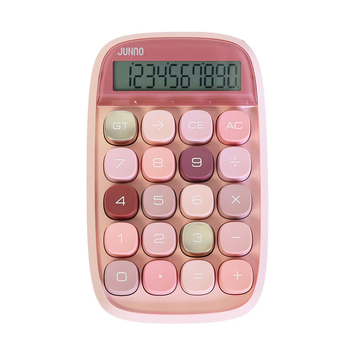 電卓 イコール モーメント ホワイト ピンク コンパクト ( 計算機 卓上電卓 でんたく 10桁 おしゃれ レトロ かわいい ミニ 小型 見やすい 持ち運び GT CE 便利機能 プレゼント 事務用品 電子 文具 ) 【ピンク】 ピンク