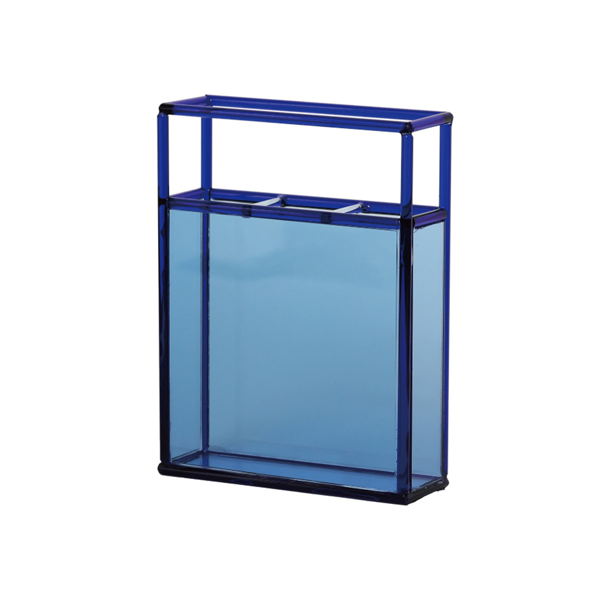 花瓶 マーハ ベース ブルー ( 花ビン 花びん 花器 フラワーベース フラワー 花 飾る 花入れ ガラス ガラス製 クリア 透明 おしゃれ 水耕栽培 一輪挿し )