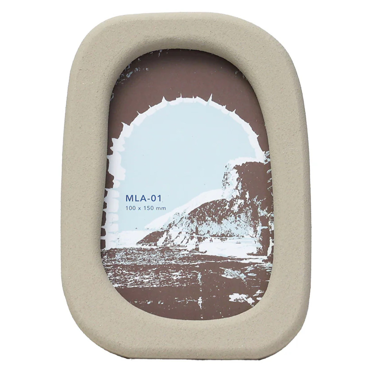 フォトフレーム MLA-01 ( 写真立て フォトスタンド 写真 フレーム ゆがみ 曲線 インテリア おしゃれ カフェ かわいい 壁掛け 置き型 柔らかい 雑貨 飾る 玄関 作品 額縁 イラスト ニッチ トイレ 縦 韓国インテリア ) 【ライトグレー】 ライトグレー