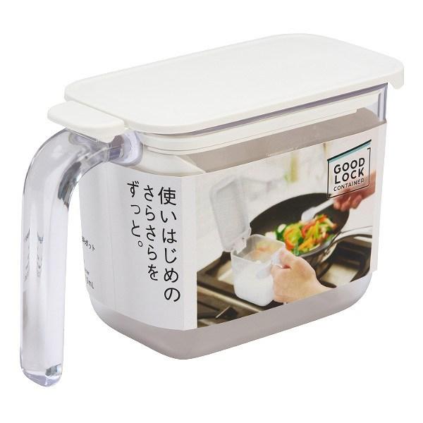 Dショッピング 調味料入れ 370ml パッキン付き 密閉 スプーン付き Marna マーナ 調味料ポット Good Lock Container グッドロックコンテナ 調味料ケース 砂糖入れ 塩入れ 小さじスプーン付き シュガーポット スパイス容器 ストッカー ホワイト カテゴリ