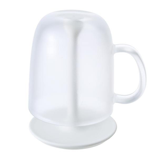 marna マーナ コップ 取っ手付き スタンドセット W613 W611 ( うがい 歯磨き プラスチック うがい用 歯磨きコップ ハミガキ 歯みがき うがいコップ カップ プラコップ 白 透明 スタンド スタンド付き 取っ手 ) 【クリア×取っ手付き】 クリア×取っ手付き