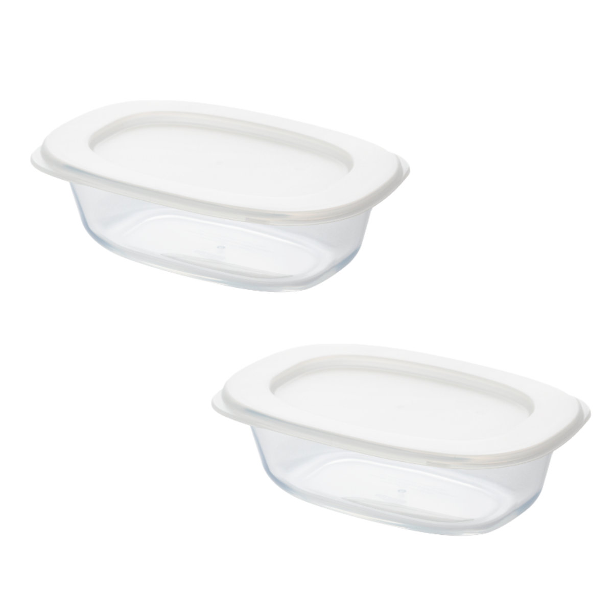 marna マーナ うつわにもなる保存容器 650mL 2個入り K832 ( 密閉 食洗機対応 電子レンジ対応 冷凍 キッチン 積み重ね スタッキング 収納 シンク下 ワンタッチ 保存 容器 軽量 ) 【クリア】 クリア