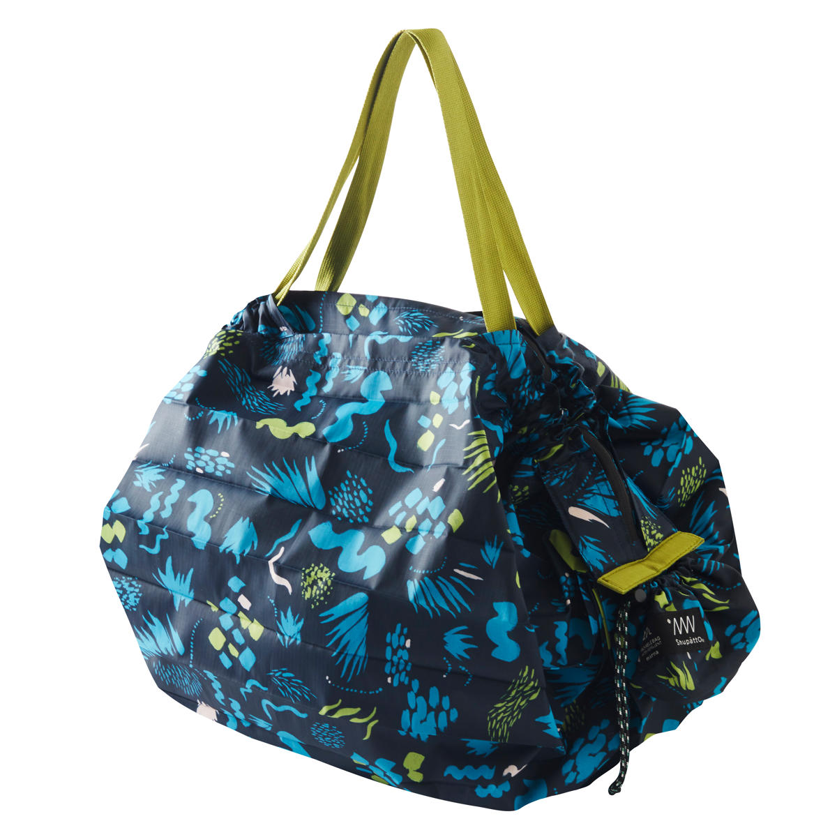 marna マーナ Shupatto パッカブルバッグ 27L S502 ( シュパット エコバッグ 折りたたみ バッグ ファスナー 付き 撥水 マイバッグ コンパクト コンパクトバッグ トート 畳みやすい 買い物 大容量 巾着 底マチ ) 【グラスランド】 グラスランド