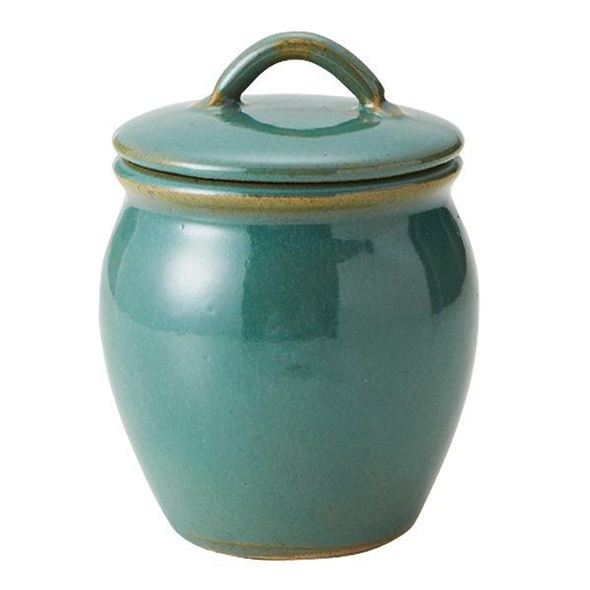 保存瓶 310ml Lサイズ 常備菜入れ Jyobi 漬物容器 ホワイト ( ミニカメ つけもの容器 漬け物容器 手作り 保存容器 丸壺 かめ 壺 ミニ壺 小壺 和食器 ビン 瓶 おしゃれ 卓上壺 食器 テーブルウェア ) 【グリーン】 グリーン