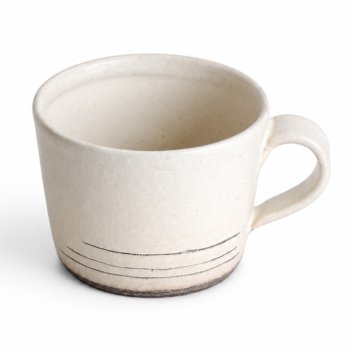 マグカップ くつろぎのCafe ( 電子レンジ対応 陶器 マグ マグコップ カップ 食器 日本製 和モダン おしゃれ シンプル カフェ風 ) 【粉引】 粉引