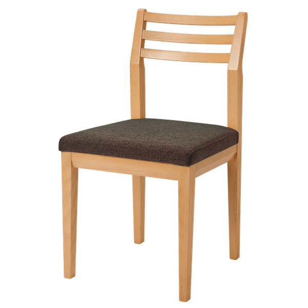 ダイニングチェア 2脚セット 座面高45cm アルテ ナチュラル 木製 天然木 ダイニング チェア ファブリック ( 開梱設置 椅子 いす イス リビングチェア ダイニングチェアー 食卓 チェアー 食卓椅子 木製チェア ブナ ) 【ブラウン】 ブラウン