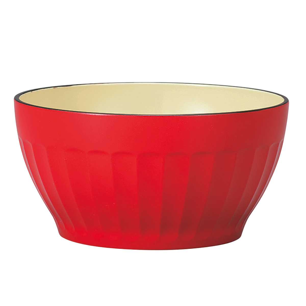 ボウル グルーブボウル ナチュール ( 12.5cm 電子レンジ対応 食洗機対応 日本製 鉢 器 うつわ 食器 北欧風 おしゃれ かわいい 北欧 ナチュラル ) 【レッド】 レッド