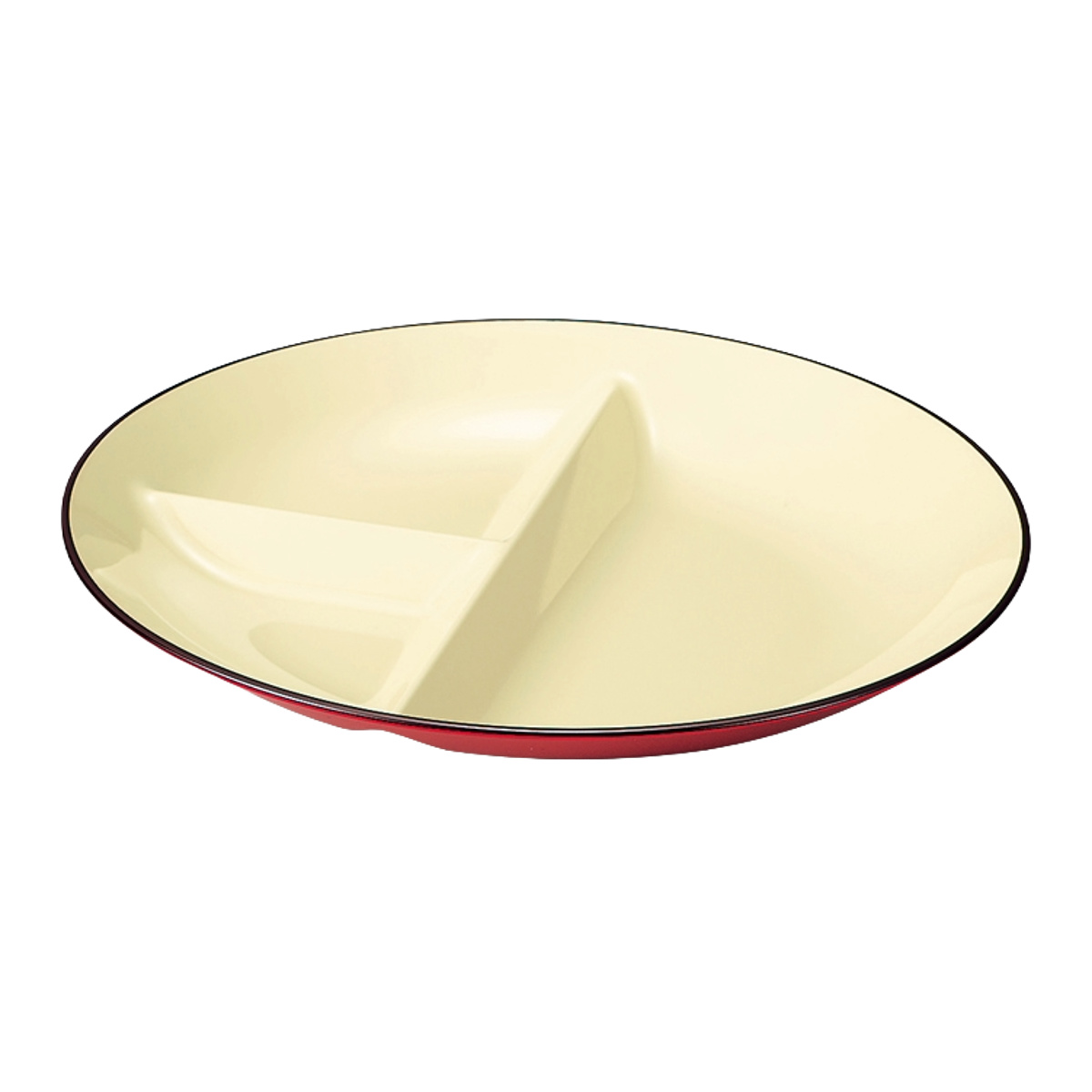 ランチプレート 仕切付オーバルプレート ナチュール ( 電子レンジ対応 食洗機対応 日本製 プレート 皿 お皿 食器 北欧風 おしゃれ かわいい 北欧 ナチュラル ) 【レッド】 レッド