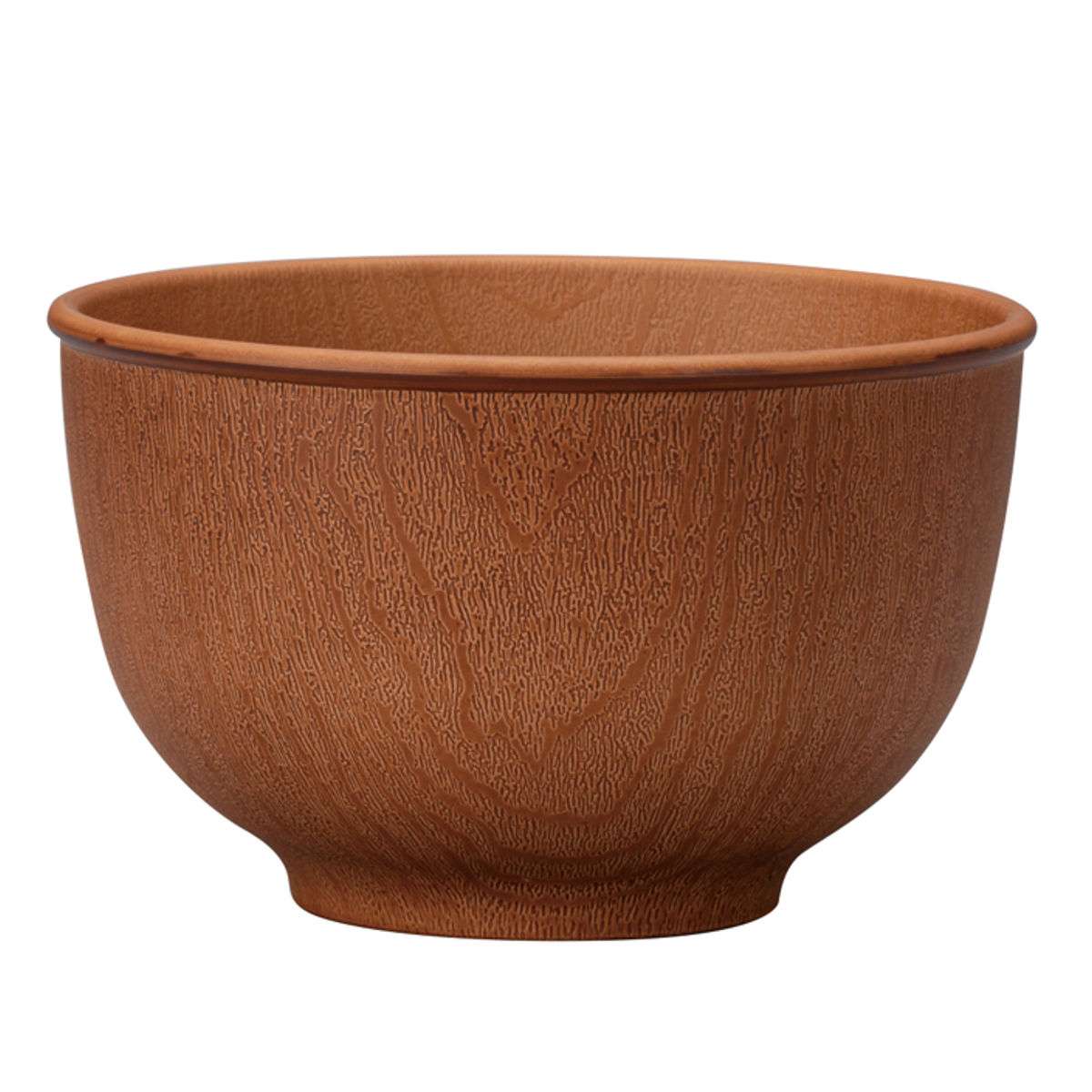 ボウル 木目ラウンドボウル S 抗菌加工 ( 電子レンジ対応 食洗機対応 日本製 樹脂製 汁椀 お椀 スープボウル 器 うつわ 食器 おしゃれ ナチュラル 木目調 シンプル かわいい 北欧 北欧風 ) 【ミディアムブラウン】 ミディアムブラウン