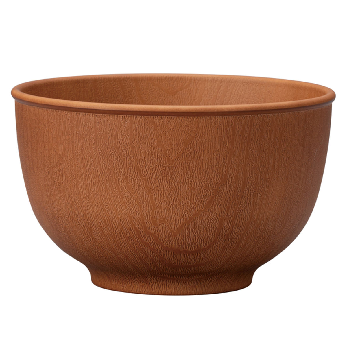 ボウル 木目ラウンドボウル M 抗菌加工 ( 電子レンジ対応 食洗機対応 日本製 樹脂製 汁椀 お椀 スープボウル 丼 どんぶり 丼物 器 うつわ 食器 おしゃれ ナチュラル 木目調 シンプル かわいい 北欧 北欧風 ) 【ミディアムブラウン】 ミディアムブラウン