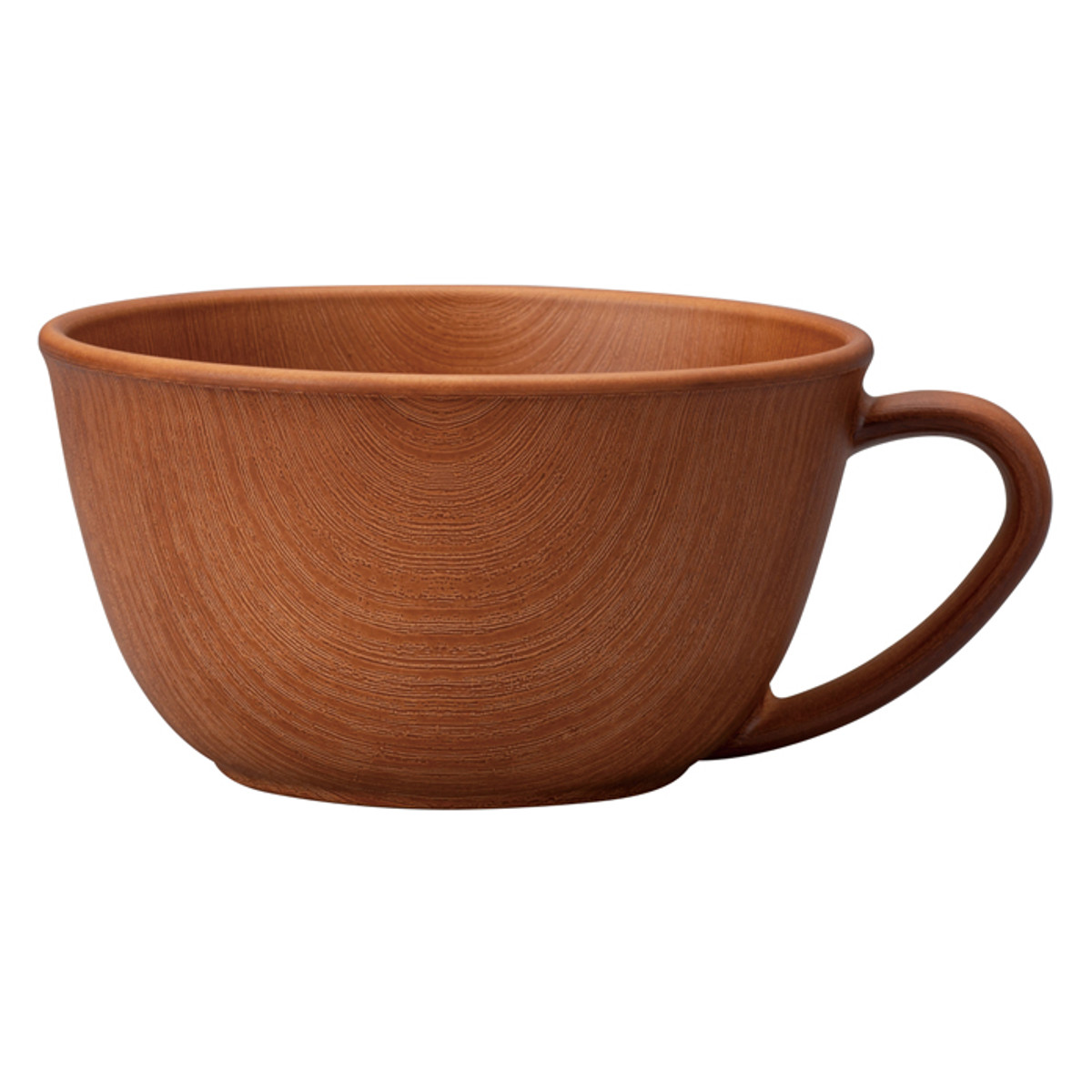 ボウル 木目スープカップ 抗菌加工 ( 電子レンジ対応 食洗機対応 日本製 樹脂製 スープマグ マグ スープカップ カップ 食器 おしゃれ ナチュラル 木目調 シンプル かわいい 北欧 北欧風 ) 【ミディアムブラウン】 ミディアムブラウン