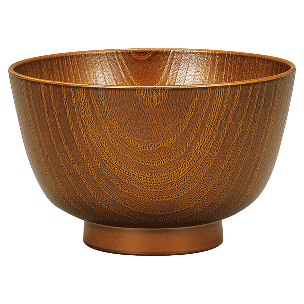 汁椀 レンジ京型欅杢目汁椀 ( 400ml 電子レンジ対応 食洗機対応 樹脂製 日本製 お椀 おわん 食器 おしゃれ 和モダン 和風 ナチュラル カフェ風 ) 【ライトブラウン】 ライトブラウン