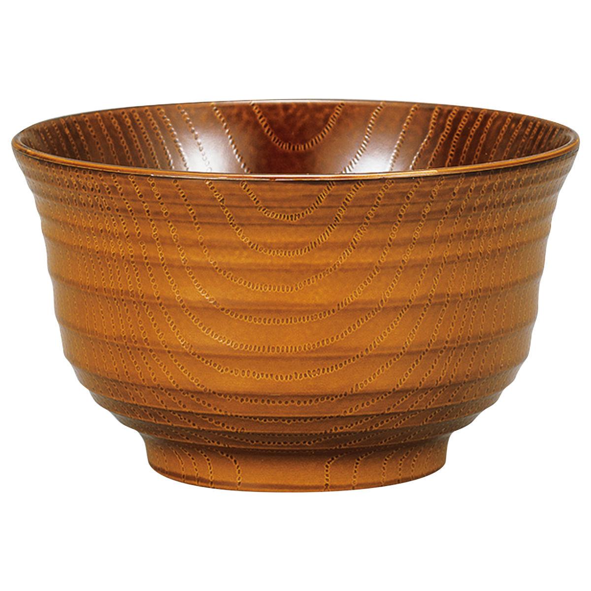 丼鉢 レンジ千段欅杢目丼 ( 電子レンジ対応 食洗機対応 樹脂製 日本製 どんぶり 丼 丼ぶり 器 うつわ 食器 おしゃれ 和モダン 和風 ナチュラル カフェ風 ) 【ライトブラウン】 ライトブラウン