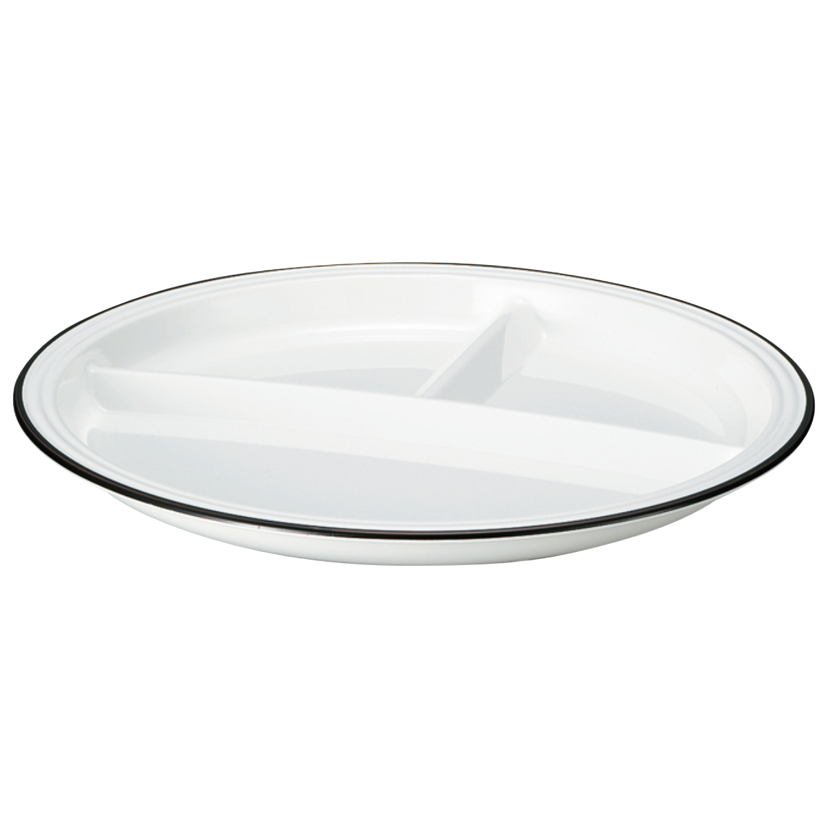 ランチプレート サーフランチプレート ナチュール ホワイト 撥水加工 ( 電子レンジ対応 食洗機対応 日本製 樹脂 プレート 仕切皿 仕切り皿 皿 お皿 丸 ワンプレート 食器 北欧風 おしゃれ かわいい 北欧 ナチュラル ホーロー風 )