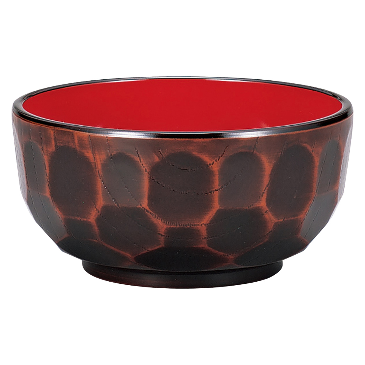 丼鉢 レンジどんぶり 亀甲栃木目 ( 14.7cm 840ml 電子レンジ対応 食洗機対応 日本製 丼 どんぶり 丼物 ボウル 鉢 器 うつわ 亀甲 木彫り風 木目調 和風 和モダン シック おしゃれ )