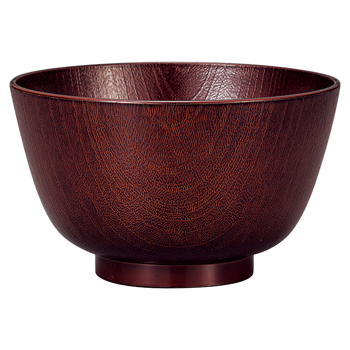 丼鉢 レンジ京型欅杢目丼 溜塗 ( 14.5cm 850ml 電子レンジ対応 食洗機対応 日本製 丼 どんぶり 丼物 ボウル 鉢 器 うつわ 木目調 和風 和モダン シック おしゃれ )